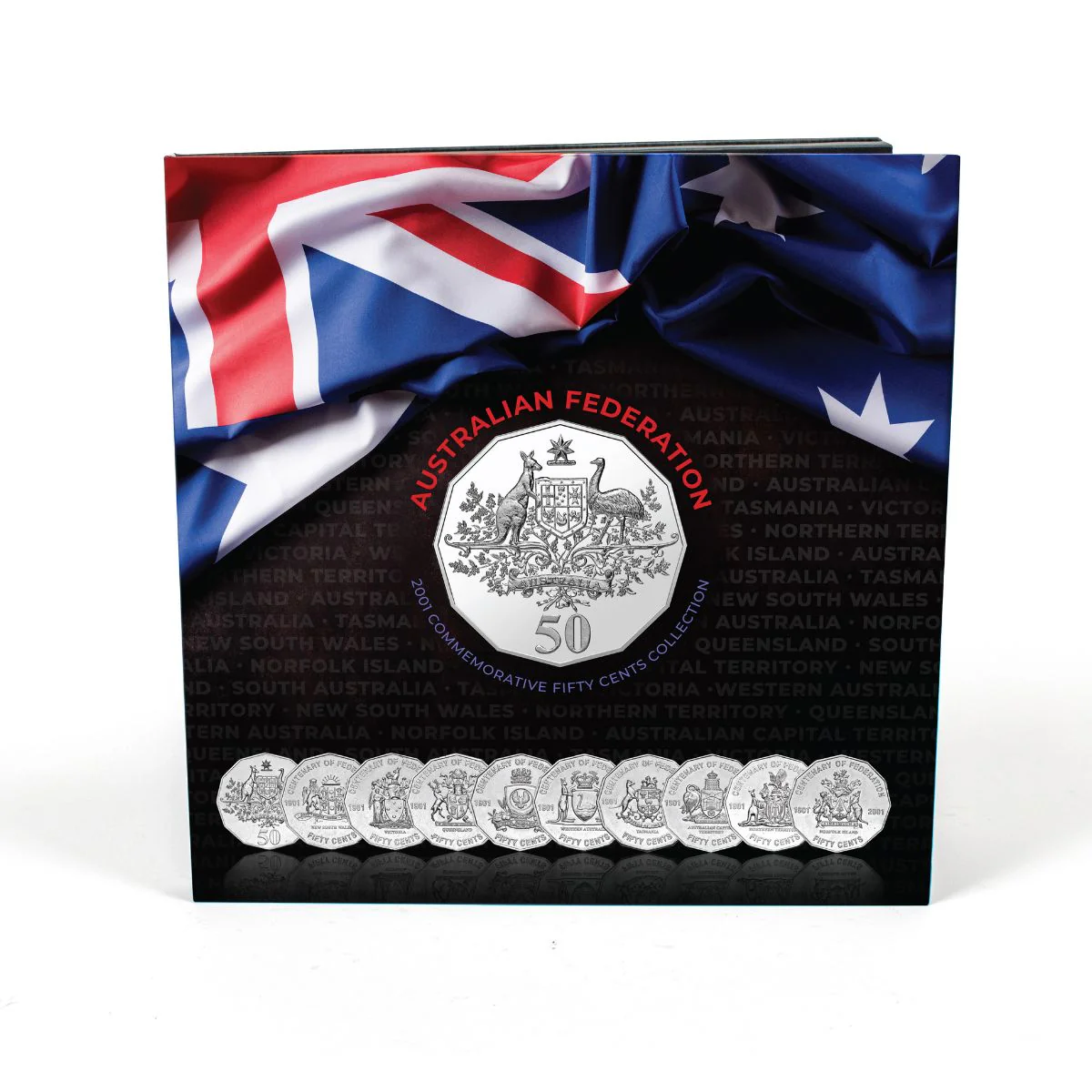 Australia Federation Centenary 2001 20c & 50c States & Territories Uncirculated 19-Coin Portfolio - Image 12