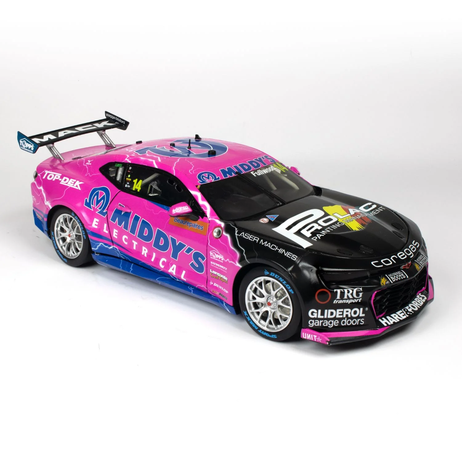 CHEVROLET CAMARO GEN3 ZL1 - BJR - FULLWOOD #14 - 2023 Beaurepaires Melbourne 400 - Race 4 - 1:18 Scale Diecast Model Car - Image 4