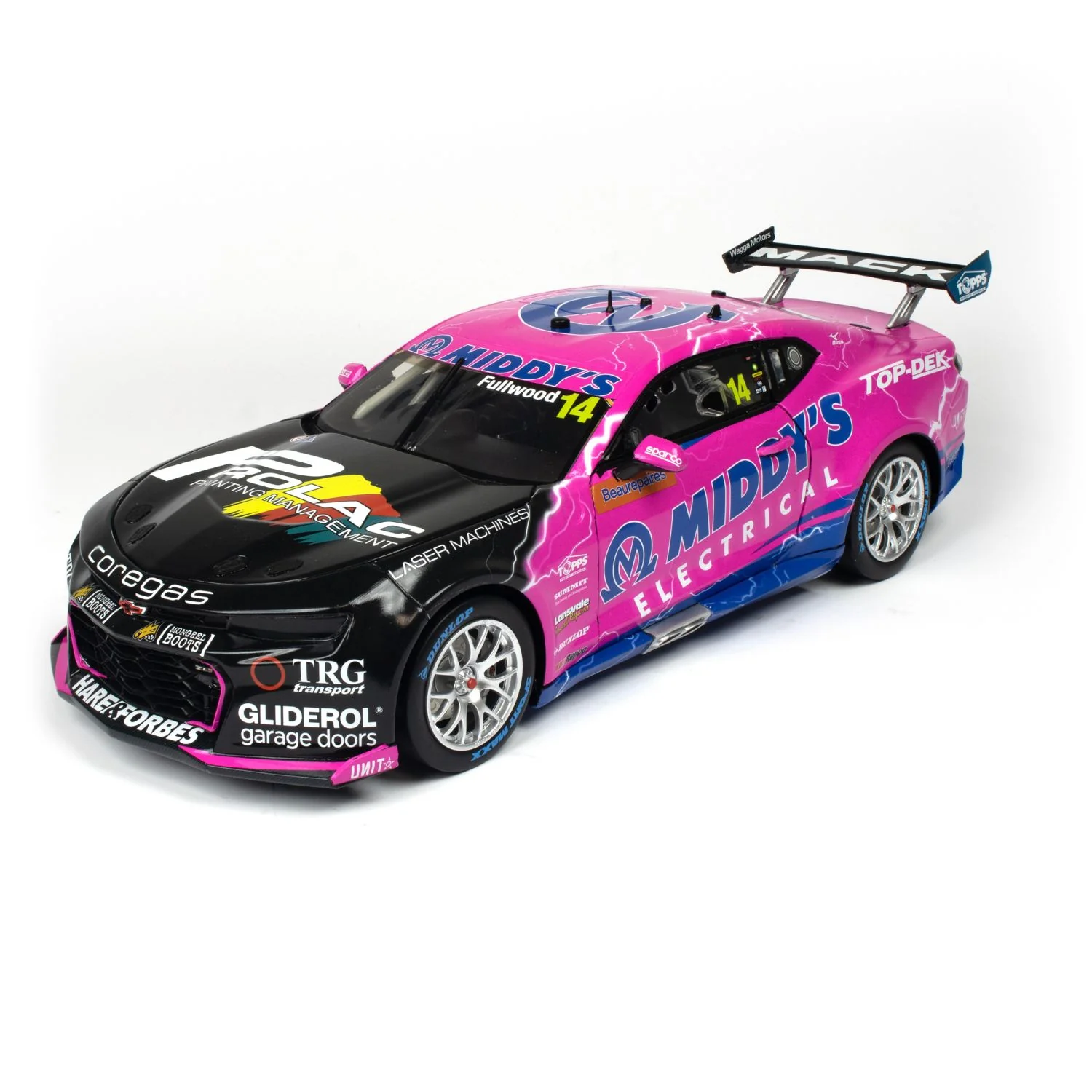 CHEVROLET CAMARO GEN3 ZL1 - BJR - FULLWOOD #14 - 2023 Beaurepaires Melbourne 400 - Race 4 - 1:43 Scale Diecast Model Car - Image 3