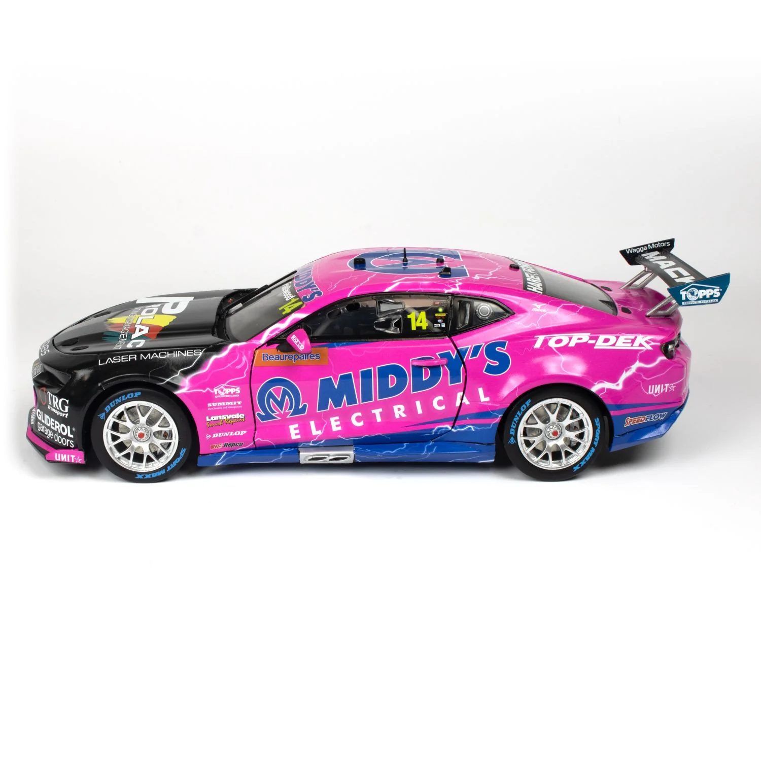 CHEVROLET CAMARO GEN3 ZL1 - BJR - FULLWOOD #14 - 2023 Beaurepaires Melbourne 400 - Race 4 - 1:43 Scale Diecast Model Car - Image 5