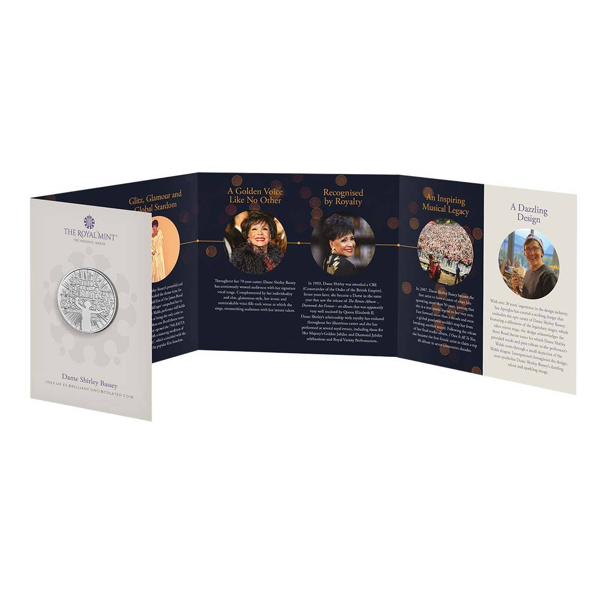 Great Britain 2023 £5 Dame Shirley Bassey Cupro-Nickel Brilliant Uncirculated Coin - Image 3