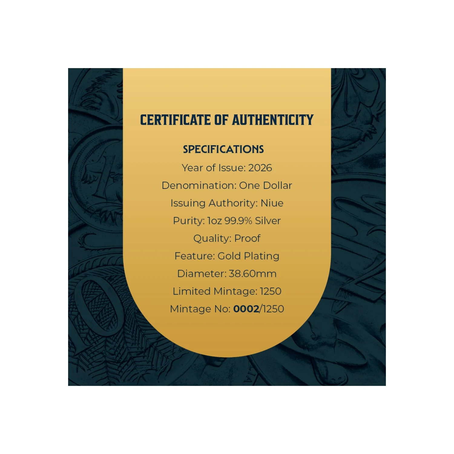 Decimal Currency 60th Anniversary 2026 $1 Gold-plated 1oz Silver Proof Coin - Image 5