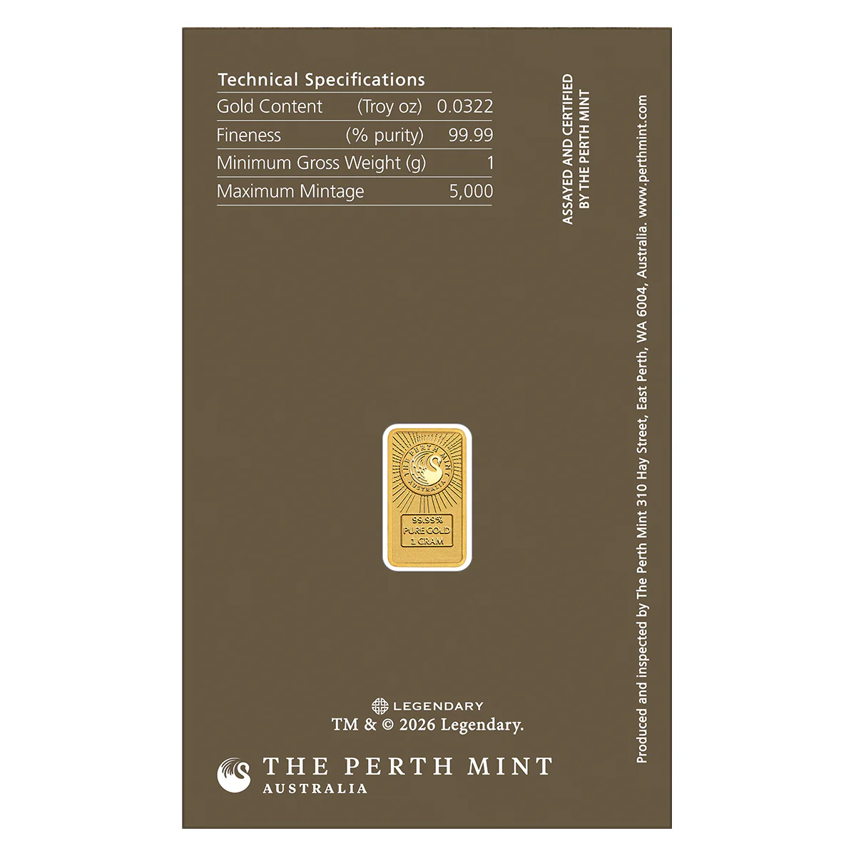 Dune 2026 One Gram Gold Bar - Image 4