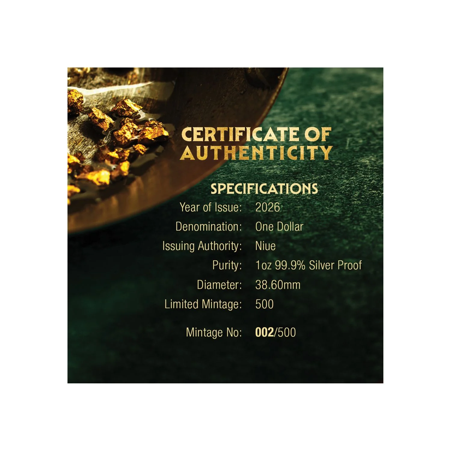 Gold Rush 2026 $1 1oz Silver Proof Coin - Image 6