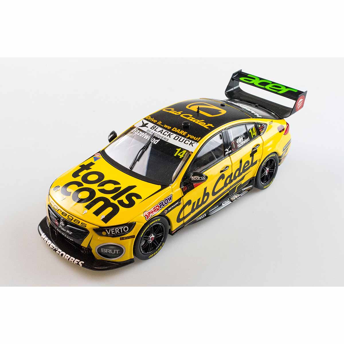 HOLDEN ZB COMMODORE - BJR  CUB CADET MOWERS - HAZELWOOD/FIORE #14 - 2021 Bathurst 1000 - 1:18 Scale Diecast Model Car - Image 6