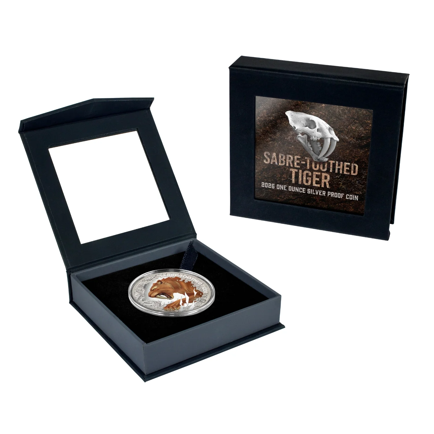 Sabre-Toothed Tiger 2026 $1 1oz Silver Proof Coin - Image 3