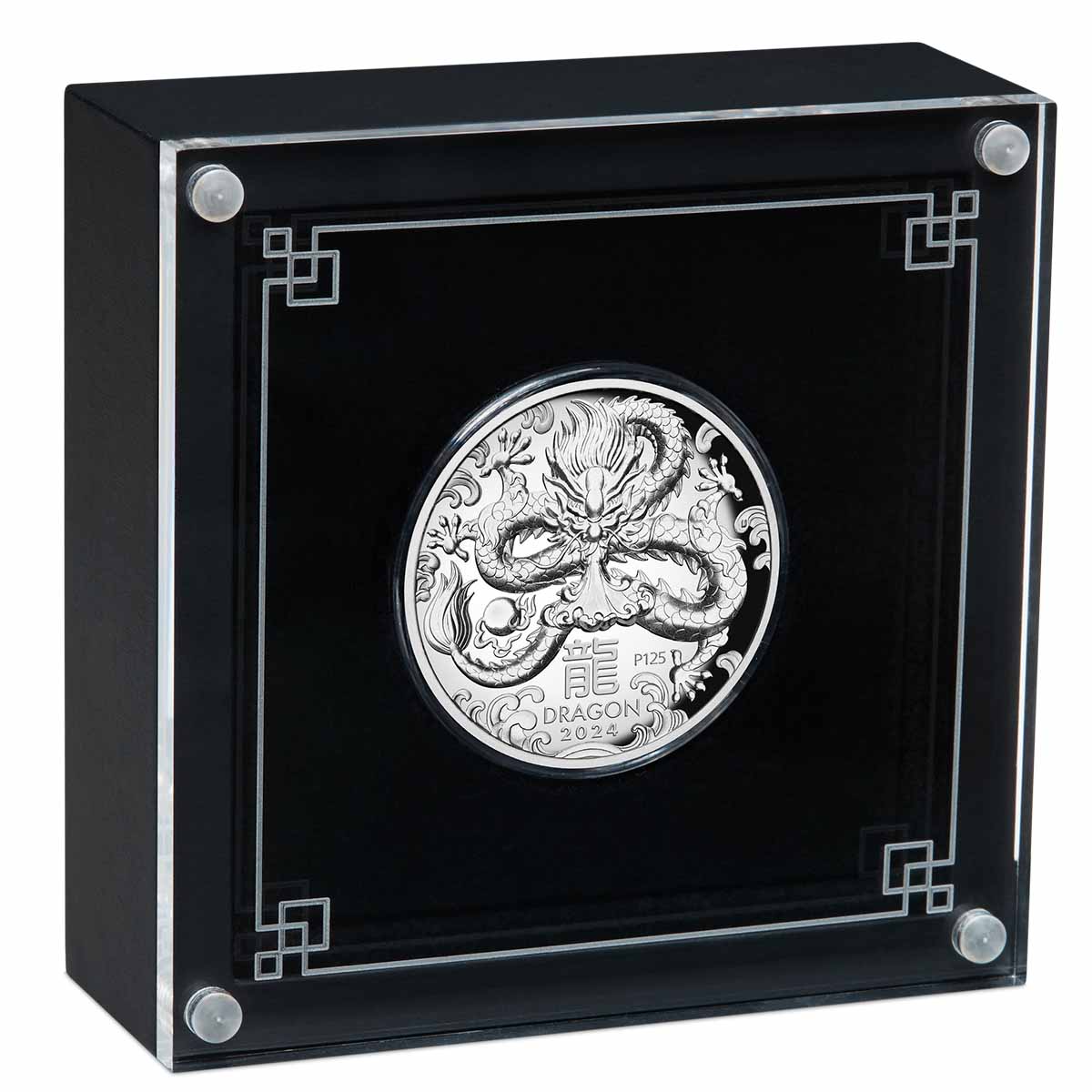 Year of the Dragon 2024 $1 1oz Silver Proof High Relief Coin - Image 3